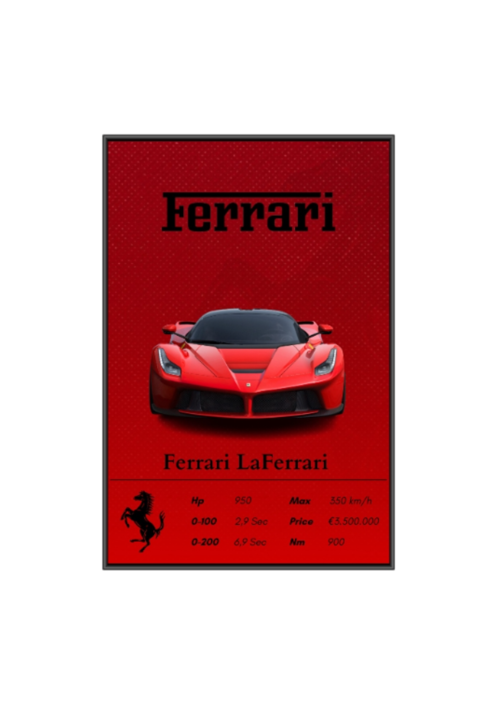 Ferrari LaFerrari Poster 40 x 60 Framed | Exotic Wall Art